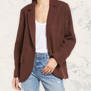 Treasure & Bond One-Button Blazer - Size M - Brown Malicacia
